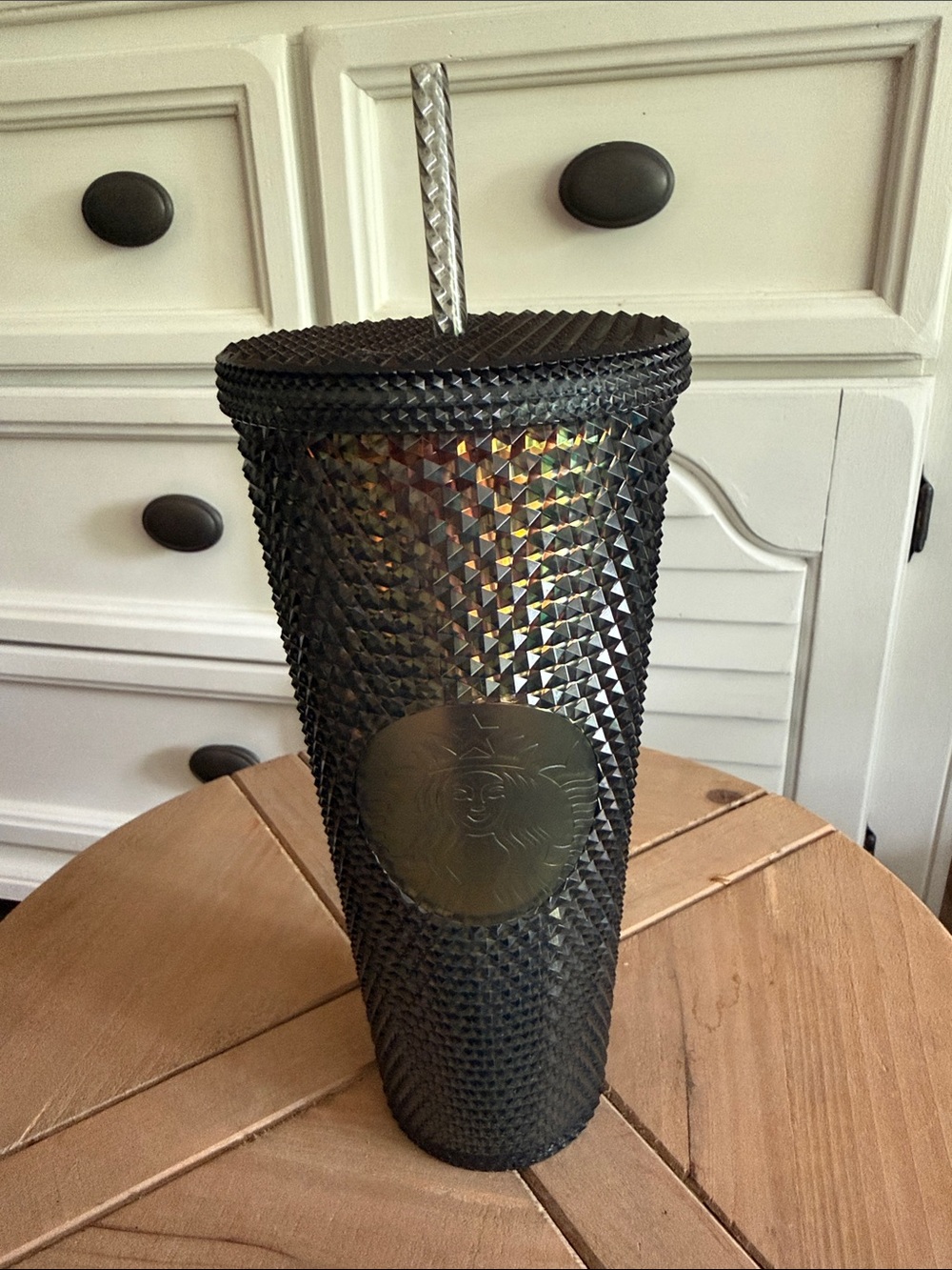 Starbucks Iridescent Black Studded Tumbler with Straw